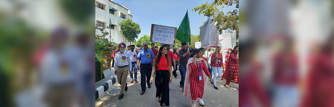 WORLD HEART DAY ORGANIZED BY DEPARTMENT OF BIOTECHNOLOGY, CCT, CGC LANDRAN 