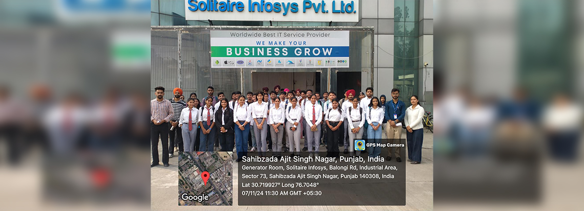 Industrial Visit to “Solitaire Infosys Pvt. Ltd.”